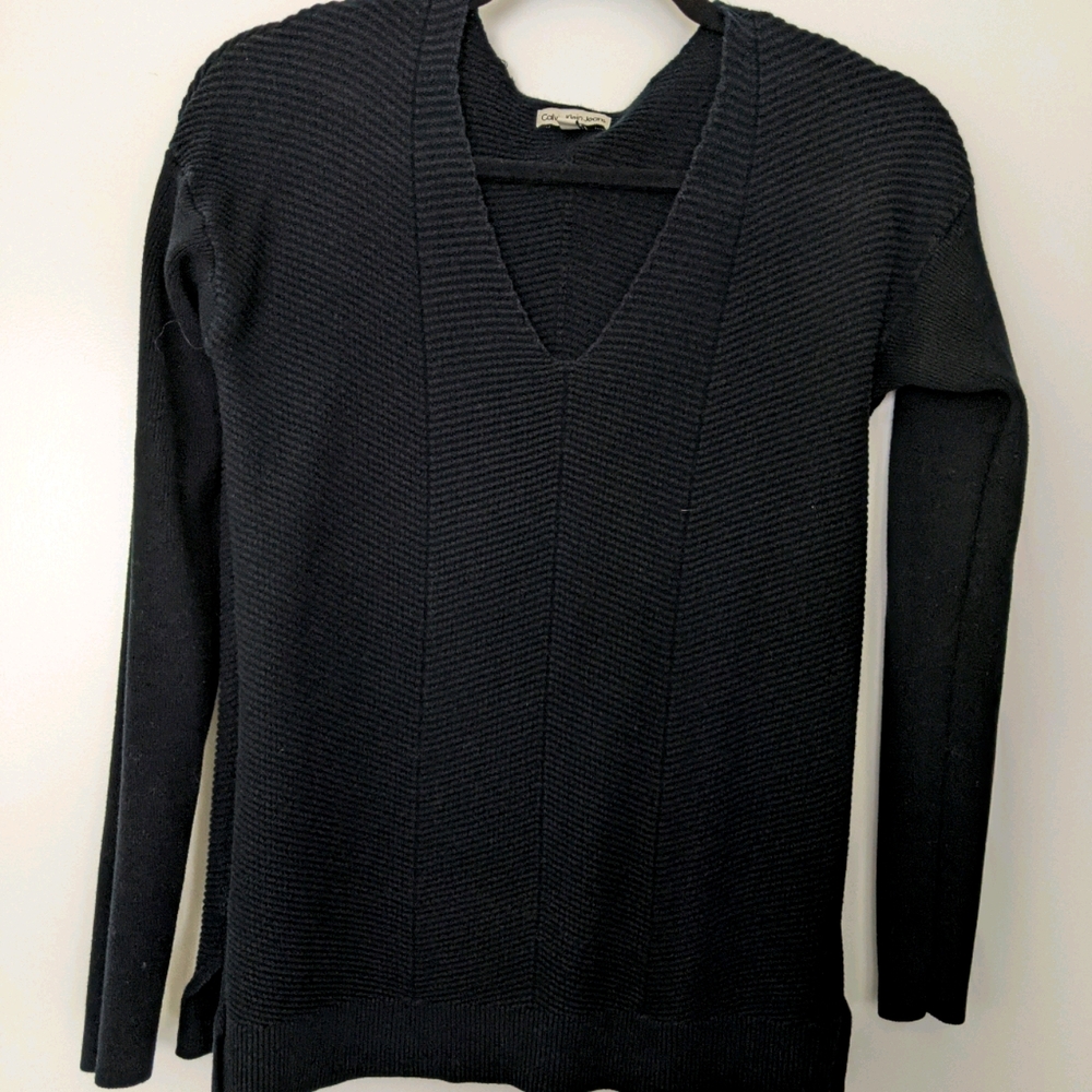 Black knit sweater